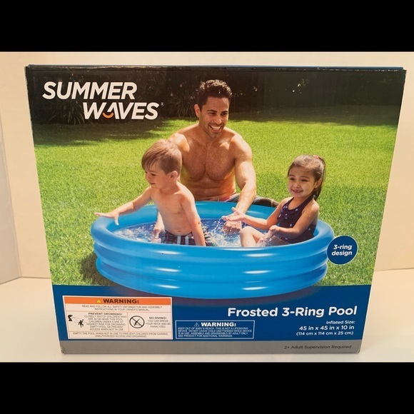 Summer Waves Frosted 3 Ring Pool Children's Pool - Picture 1 of 3